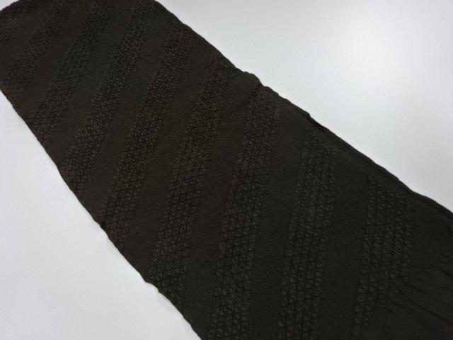 正絹　縮緬地　ふくれ織　帯揚げ